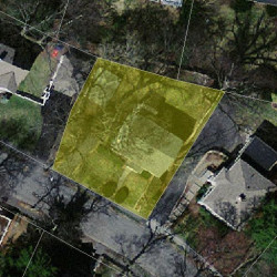 20 Rockledge Rd, Newton MA 02461-1800 aerial view