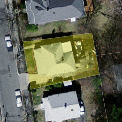 52 Linden St, Newton MA 02464-1432 aerial view