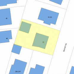 55 Bridges Ave, Newton MA 02460-2016 plot plan