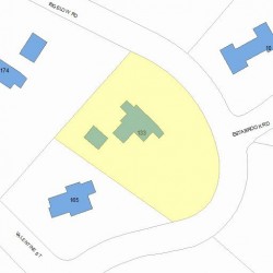 133 Bigelow Rd, Newton MA 02465-3005 plot plan