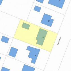 31 Hinckley Rd, Newton MA  02468-1723 plot plan