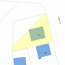 919 Walnut St, Newton MA 02461-1133 plot plan