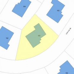 155 Cynthia Rd, Newton MA  02459-2865 plot plan