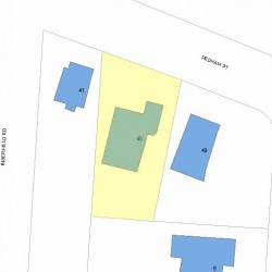 45 Dedham St, Newton MA  02461-2133 plot plan