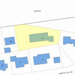 130 Beacon St, Newton MA  02459 plot plan