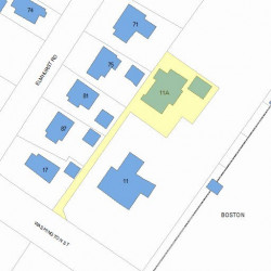 11 Washington St, Newton MA  02458-2237 plot plan