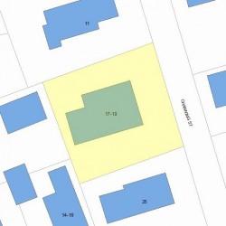 19 Channing St, Newton MA  02458-1628 plot plan