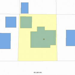 25 Holden Rd, Newton MA  02465-1909 plot plan