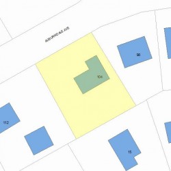 104 Auburndale Ave, Newton MA 02465-1420 plot plan