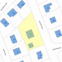 17 Fernwood Rd, Newton MA 02465-1807 plot plan