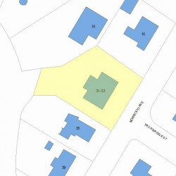 31 Norwood Ave, Newton MA 02459-2116 plot plan