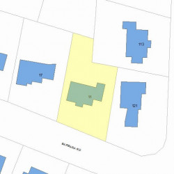 11 Barbara Rd, Newton MA  02465-1123 plot plan