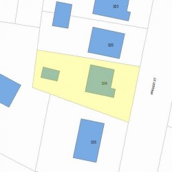 329 Parker St, Newton MA  02459-2630 plot plan