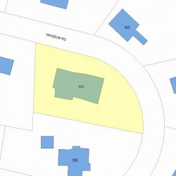 160 Windsor Rd, Newton MA 02468-1120 plot plan