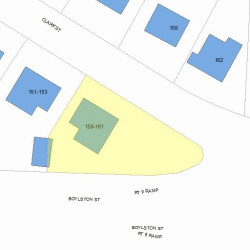 159 Clark St, Newton MA  02459-2426 plot plan