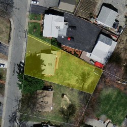 126 Tolman St, Newton MA  02465-1022 aerial view