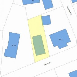 17 Waban St, Newton MA 02458-1533 plot plan