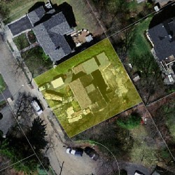 36 Westfield Rd, Newton MA  02465-2563 aerial view