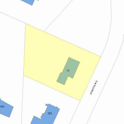 93 Stanton Ave, Newton MA 02466-3005 plot plan