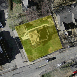 229 Bellevue St, Newton MA  02458-1814 aerial view