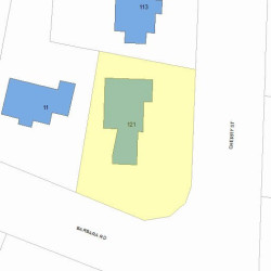 121 Cherry St, Newton MA 02465-1238 plot plan
