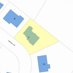 96 Nardell Rd, Newton MA 02459-2821 plot plan