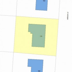 116 Andrew St, Newton MA 02461-2103 plot plan