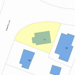 172 Hunnewell Ave, Newton MA 02458-2246 plot plan
