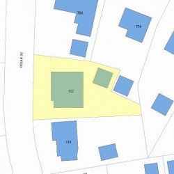 102 Cedar St, Newton MA 02459-1501 plot plan