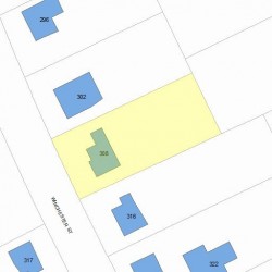308 Winchester St, Newton MA  02461-2051 plot plan