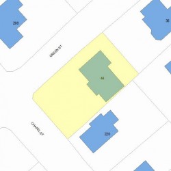 44 Green St, Newton MA 02458-1339 plot plan