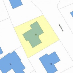 60 Mosman St, Newton MA  02465-1303 plot plan