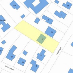 57 Hancock St, Newton MA 02466-2308 plot plan