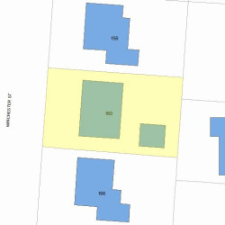 160 Winchester St, Newton MA  02461-2130 plot plan