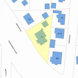707 Commonwealth Ave, Newton MA 02459-1147 plot plan