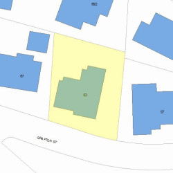 63 Grafton St, Newton MA  02459-1546 plot plan