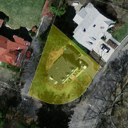 105 Carlton Rd, Newton MA  02468-1915 aerial view