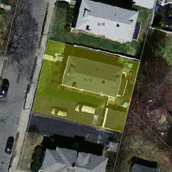 16 Noble St, Newton MA  02465-1016 aerial view