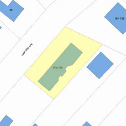 196 Linwood Ave, Newton MA 02460-1429 plot plan