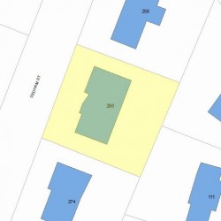 268 Dedham St, Newton MA 02461-2045 plot plan