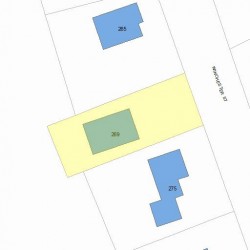 269 Winchester St, Newton MA  02461-2042 plot plan