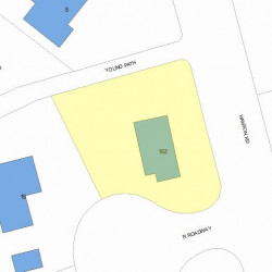 102 Hanson Rd, Newton MA  02459-3646 plot plan