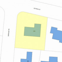172 Cotton St, Newton MA 02458-2641 plot plan