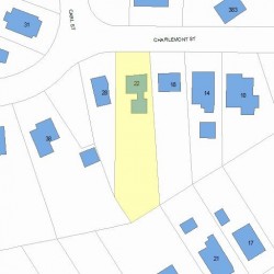 22 Charlemont St, Newton MA 02461-1908 plot plan