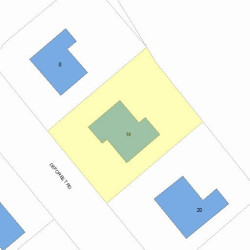 14 Deforest Rd, Newton MA 02462-1111 plot plan