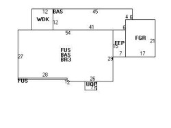 16 Alba Cir, Newton MA 02458-2303 floor plan