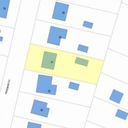 28 Freeman St, Newton MA 02466-1206 plot plan