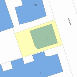 7 Faxon St, Newton MA  02458-1012 plot plan