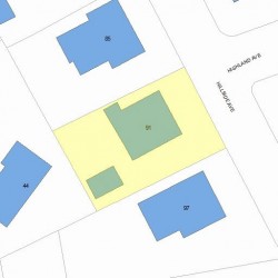 91 Hillside Ave, Newton MA 02465-2546 plot plan