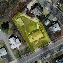 811 Watertown St, Newton MA 02465-2127 aerial view